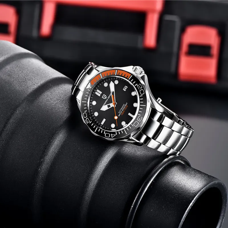 Pagani Design '007' Seamaster Black Dial Men's Watch | PD-1667